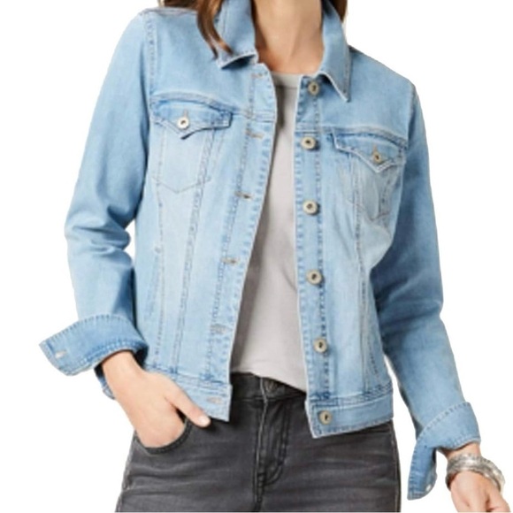 EUC Style & Co. Mosaic Wash Boulevard Denim Jacket - Picture 1 of 3
